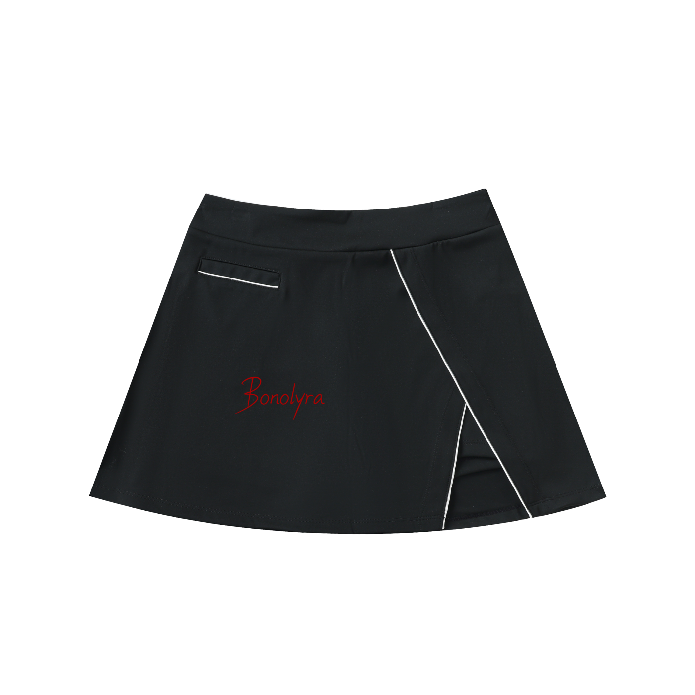 High-Waist Pocketed A-Line Skirt