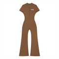 Women’s Tight Flared Leg Quarter-Zip Jumpsuit