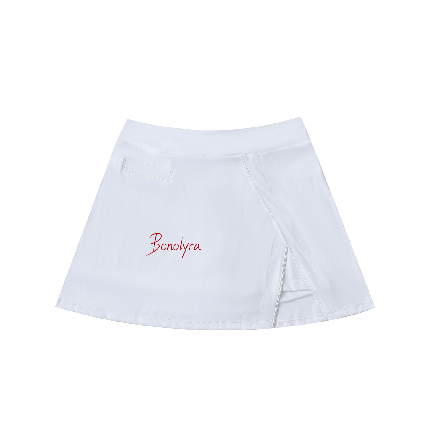 High-Waist Pocketed A-Line Skirt