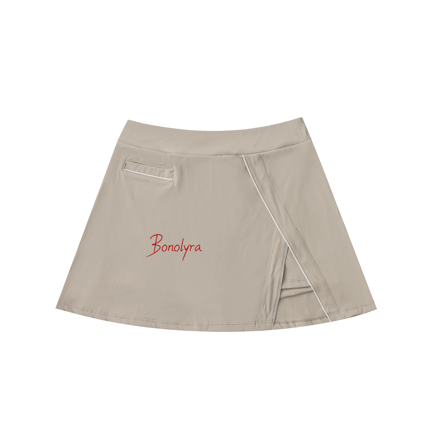 High-Waist Pocketed A-Line Skirt